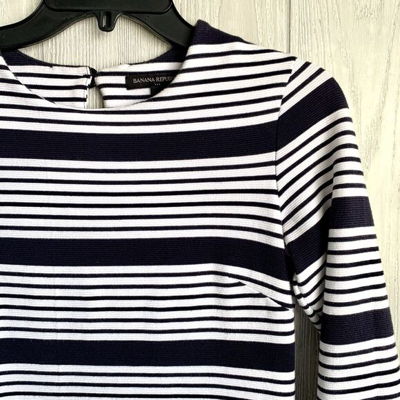 Banana Republic Striped Dress Size 0 - Picture 2 of 4